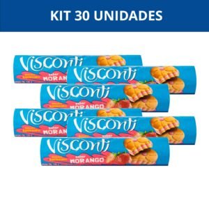Kit Biscoito Recheado 30 Unidades Visconti 125g