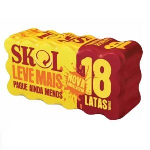 Cerveja Skol Pilsen Lata 350ml C/ 18 Unid.